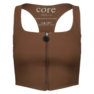Empower Zip Bra - Cocoa Brown, L